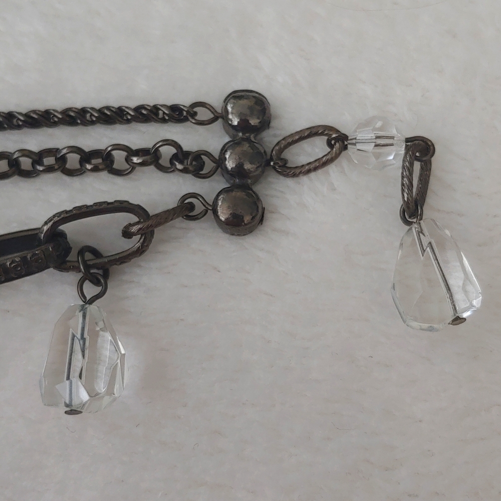 SALE: White House Black Market Triple Chain Bracelet with Dangling Crystals - Picture 6 of 7